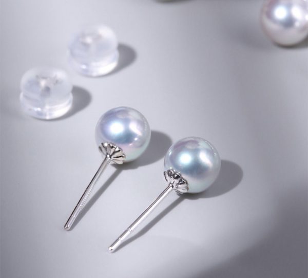 7.0-7.5mm White Freshwater Pearl Earring