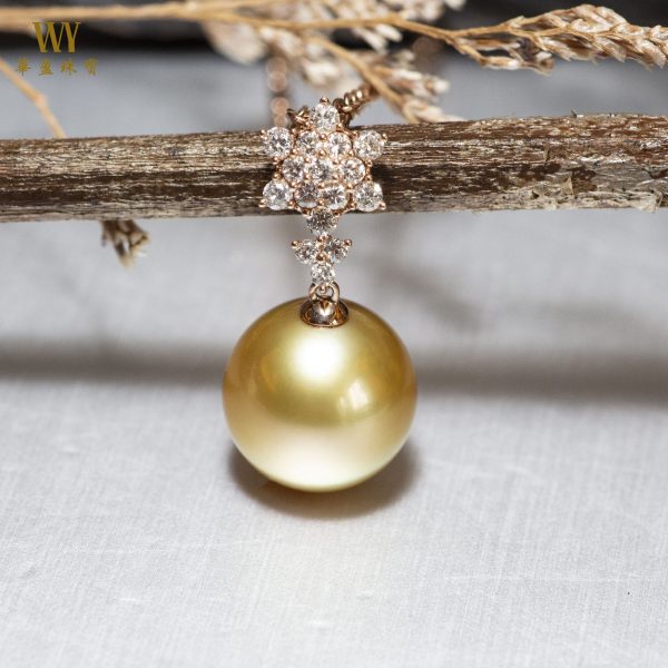 Golden South Sea pearl necklaces